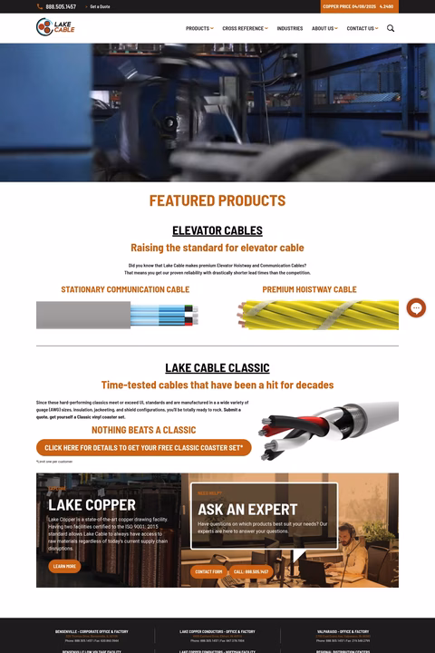 Lake-Cable Homepage 1440px