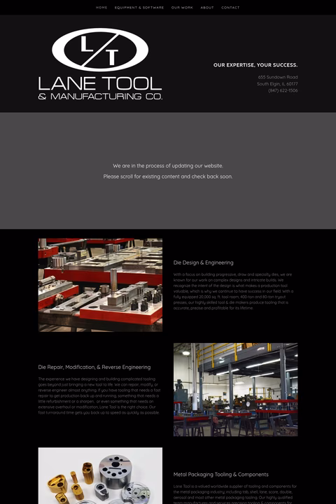 Lane-Tool-Manufacturing Homepage 1440px