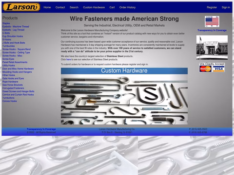Larson-Hardware Homepage 1440px