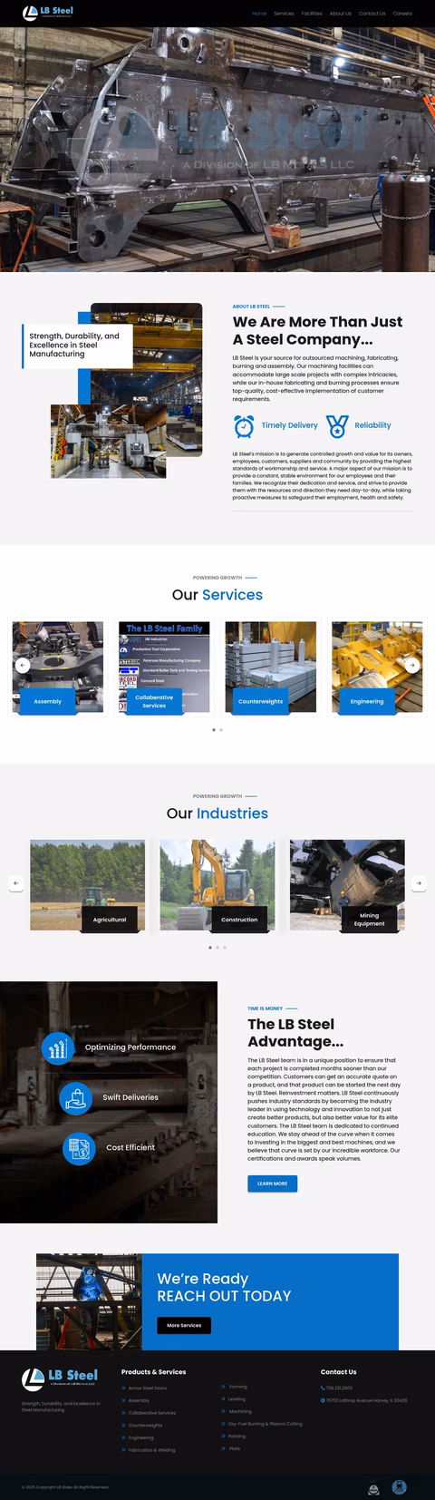 Lb-Steel Homepage 1440px