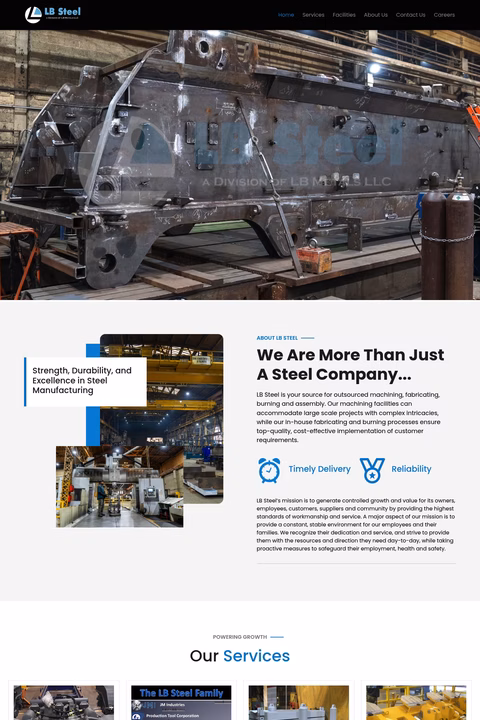 Lb-Steel Homepage 1440px