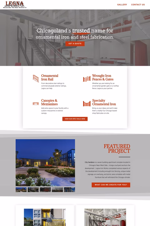 Legna-Iron-Works Homepage 1440px