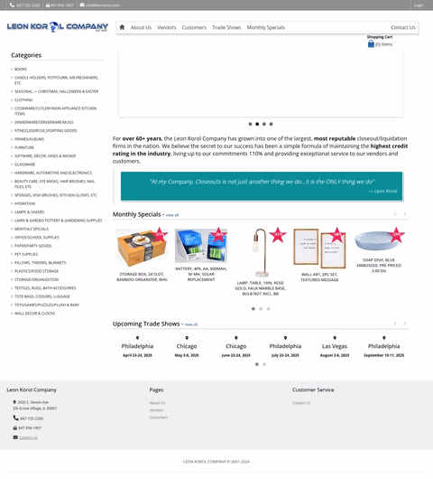 Leon-Korol-Company Homepage 1440px