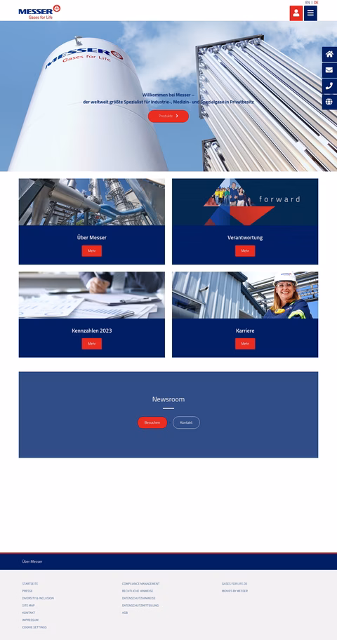 Messer-Group Homepage 1440px