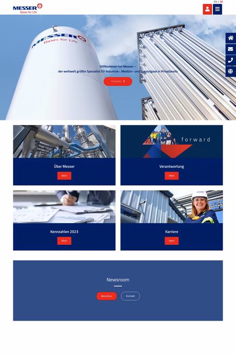 Messer-Group Homepage 1440px
