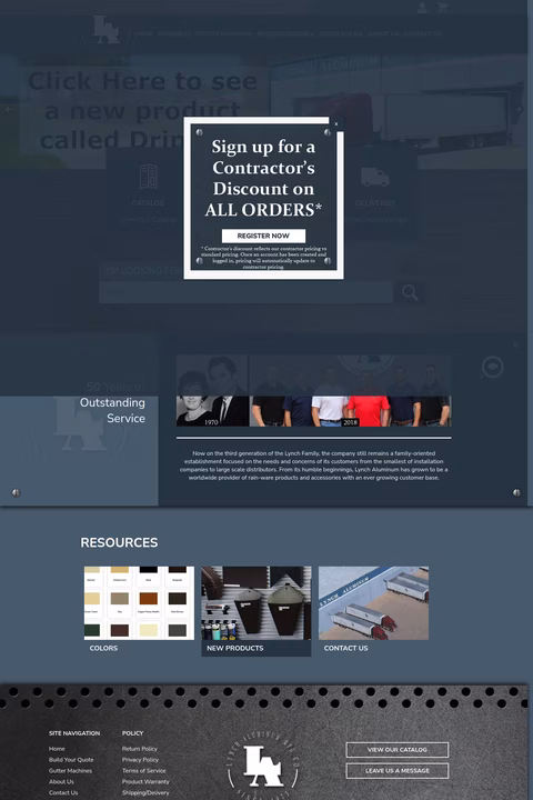 Lynch-Aluminum Homepage 1440px