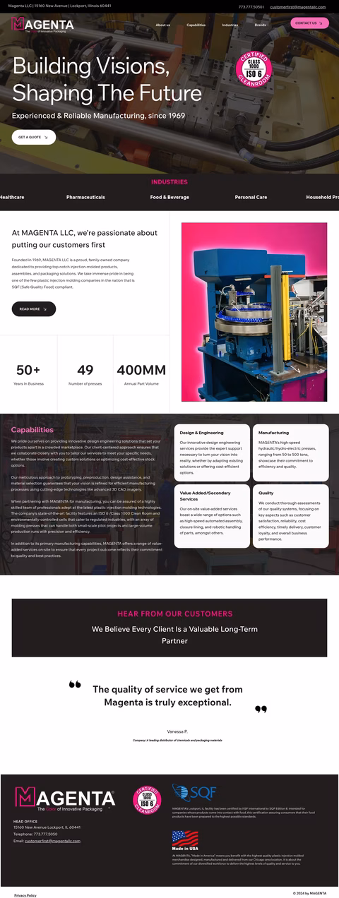 Magenta Homepage 1440px