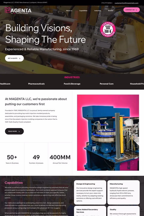 Magenta Homepage 1440px