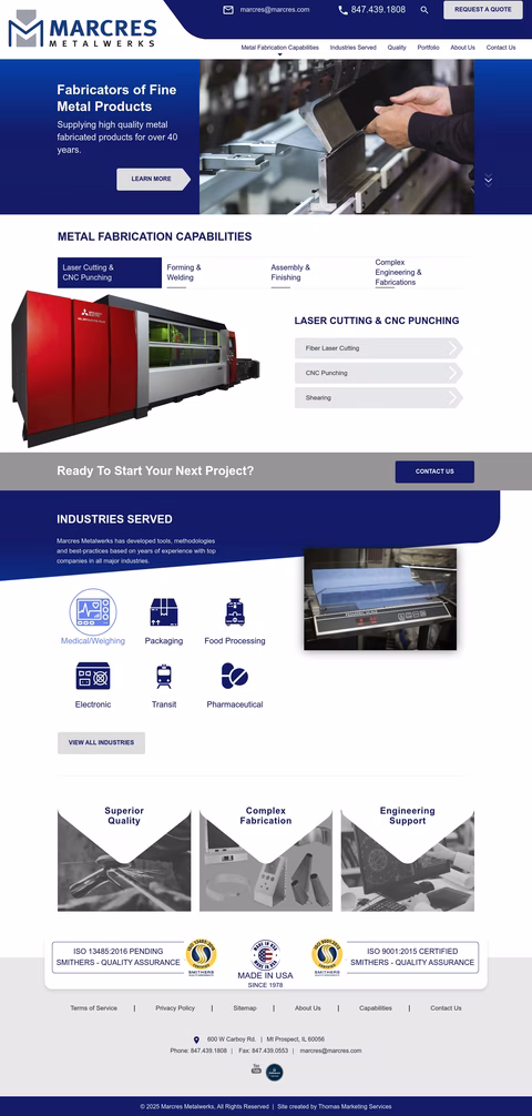 Marcres-Manufacturing Homepage 1440px