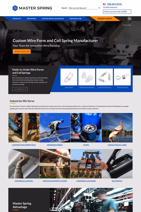Master-Spring-Wire-Form-Co Homepage 1440px