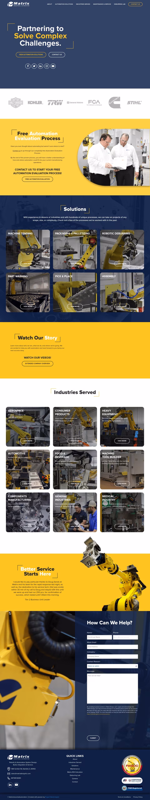 Matrix-Design Homepage 1440px