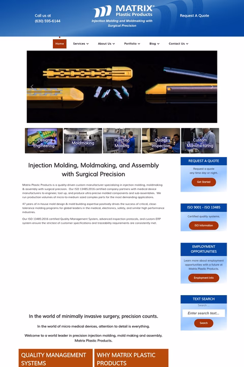 Matrix-Plastic-Products Homepage 1440px