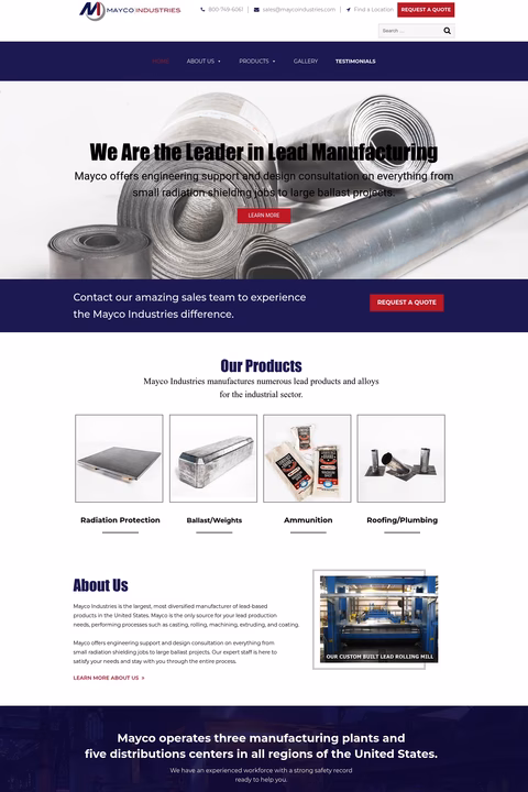 Mayco-Industries Homepage 1440px