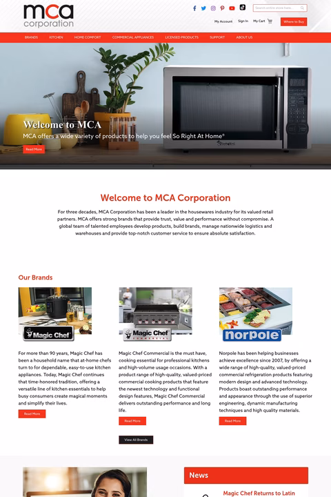 Mc-Appliance-Corporation Homepage 1440px