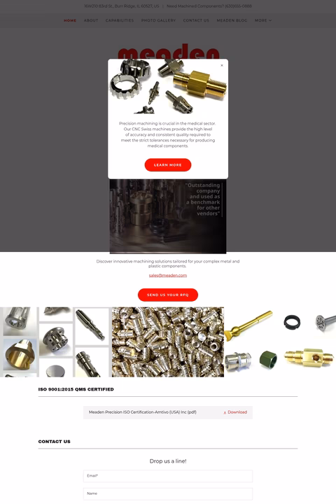 Meaden-Precision-Machined-Products Homepage 1440px