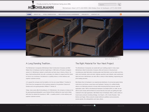 Michelmann-Steel-Construction-Co Homepage 1440px