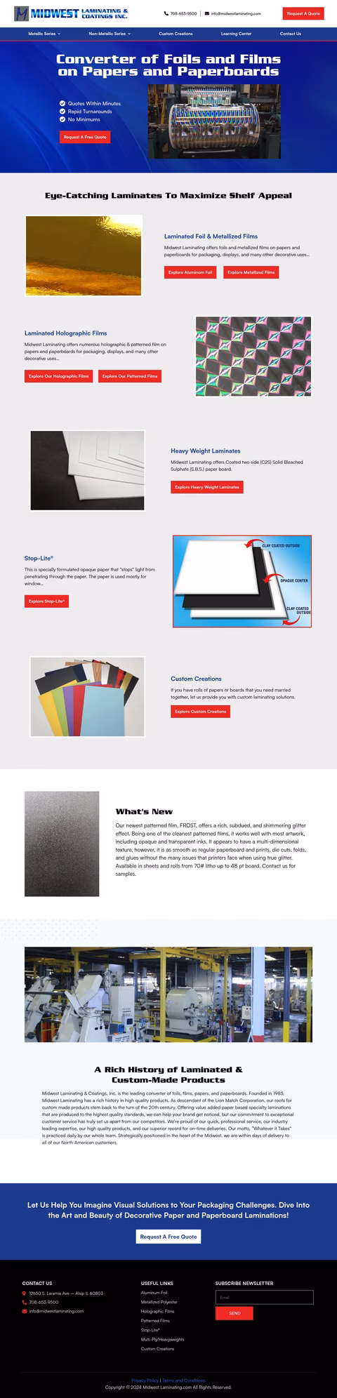 Midwest-Laminating-Coating Homepage 1440px