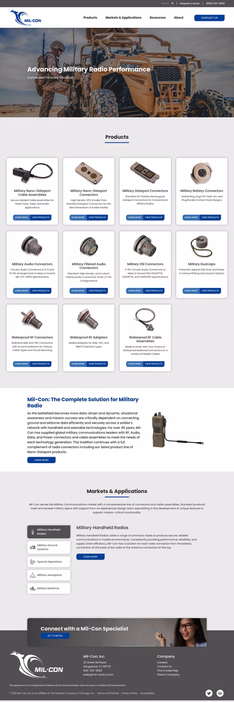 Mil-Con-Inc Homepage 1440px