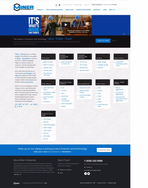 Miner-Enterprises Homepage 1440px