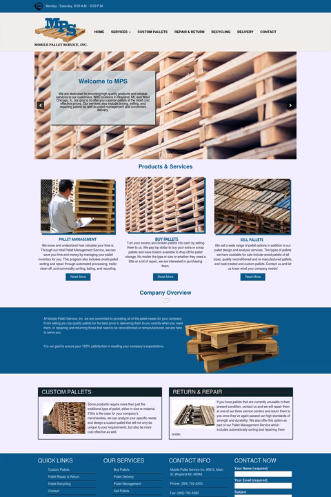 Mobile-Pallet-Services Homepage 1440px