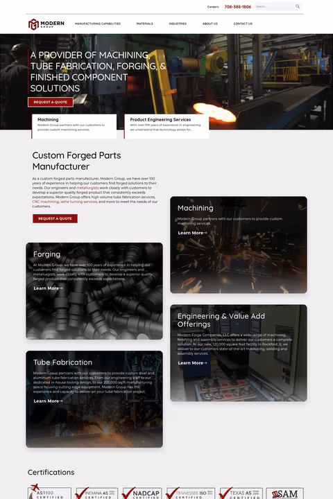 Modern-Drop-Forge Homepage 1440px