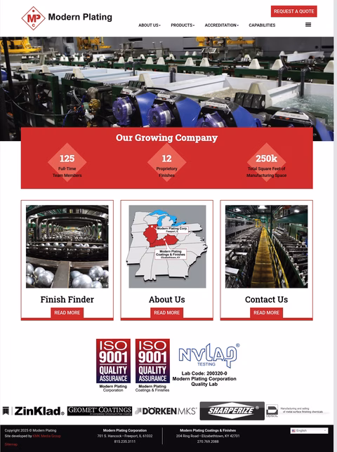 Modern-Plating-Corporation Homepage 1440px