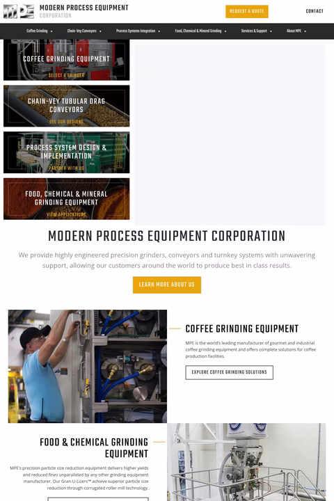 Modern-Process-Equipment Homepage 1440px