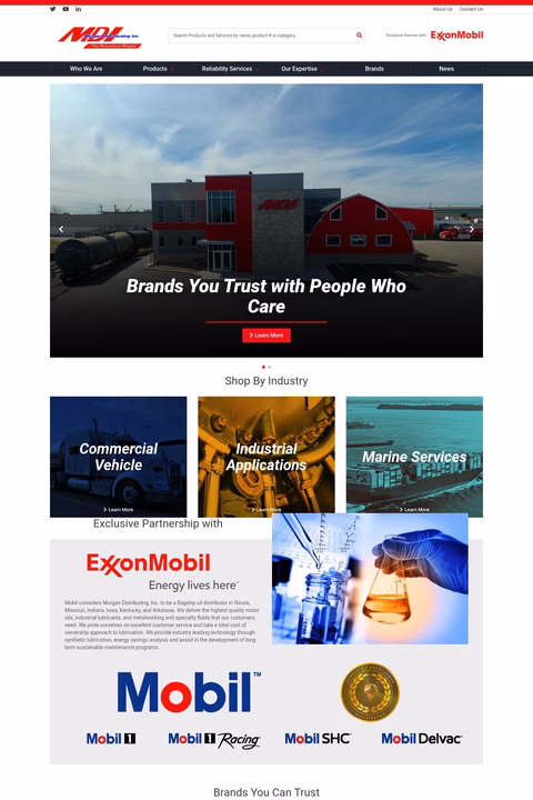 Morgan-Distributing Homepage 1440px