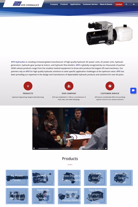 Mte-Hydraulics Homepage 1440px