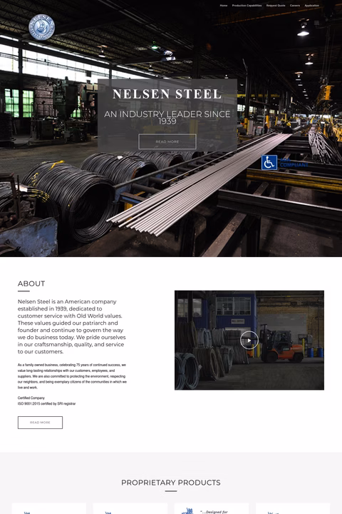 Nelsen-Steel-Company Homepage 1440px