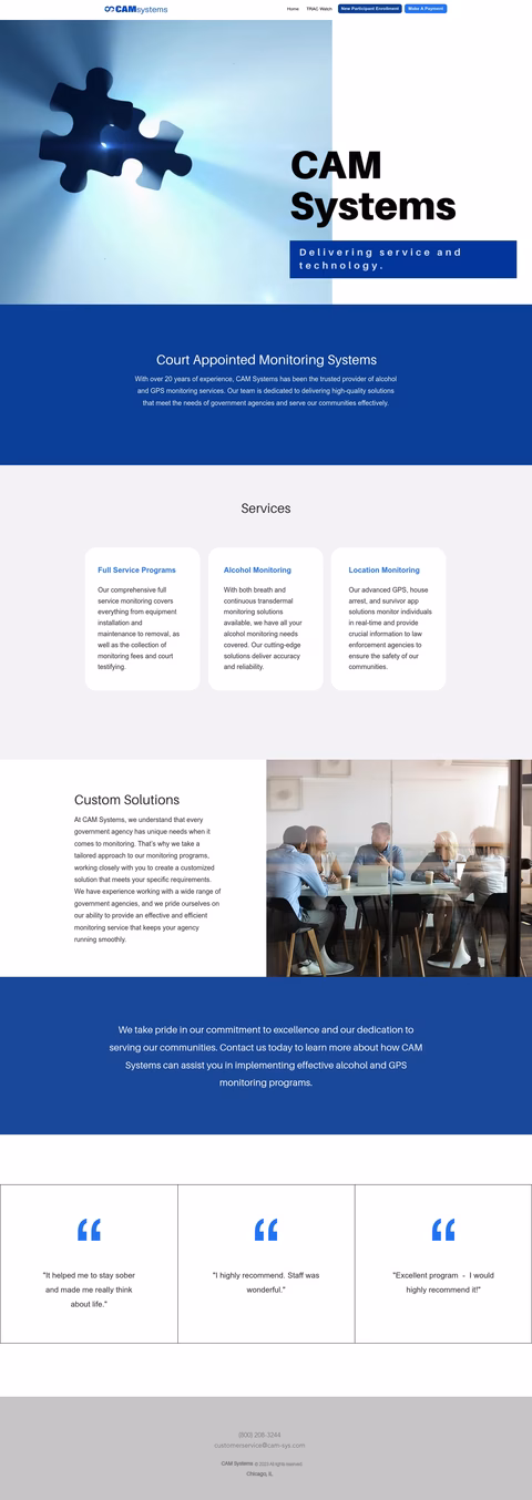 Cam-Systems Homepage 1440px