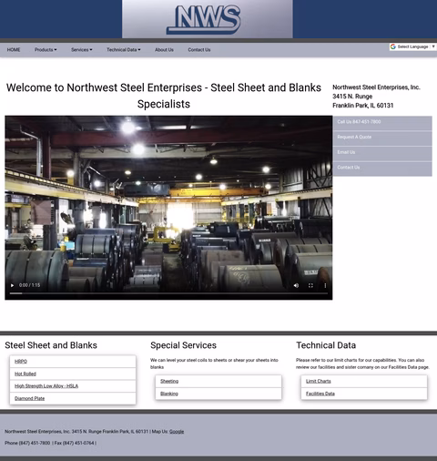 Northwest-Steel Homepage 1440px