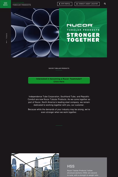 Nucor-Tubular-Products Homepage 1440px
