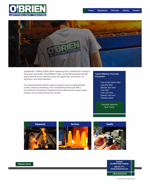 Obrien-Steel-Services-Certified Homepage 1440px