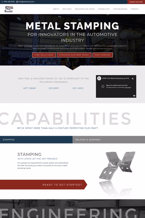 Odm-Tool-Manufacturing Homepage 1440px