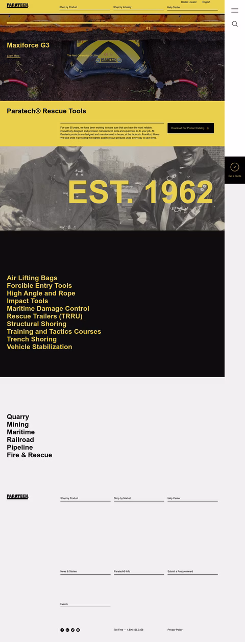 Paratech Homepage 1440px