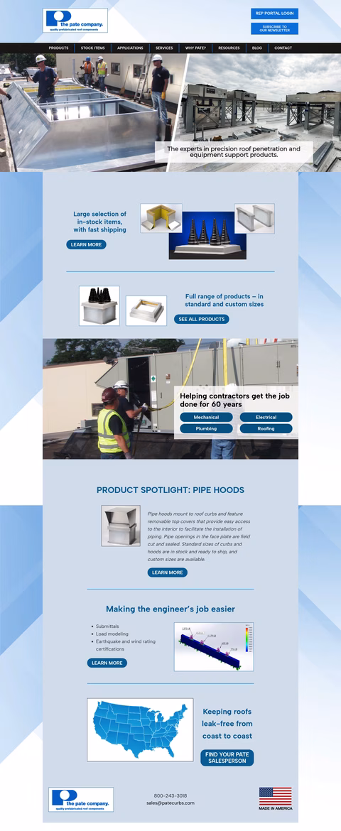 Pate-Company Homepage 1440px