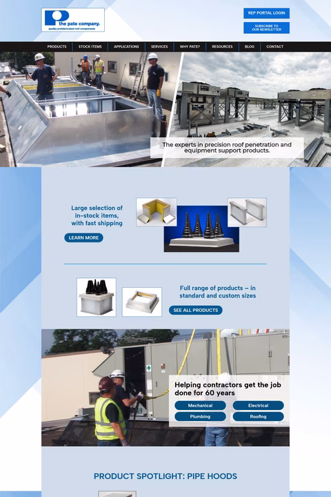 Pate-Company Homepage 1440px