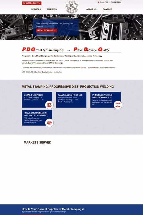 Pdq-Tool-Stamping-Co Homepage 1440px