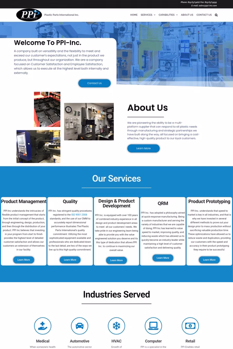 Plastic-Parts-International Homepage 1440px