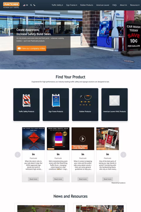 Plasticade Homepage 1440px