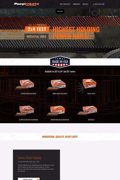 Pneu-Fast Homepage 1440px