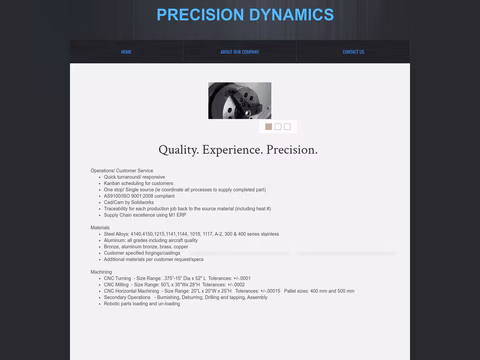 Precision-Dynamics Homepage 1440px