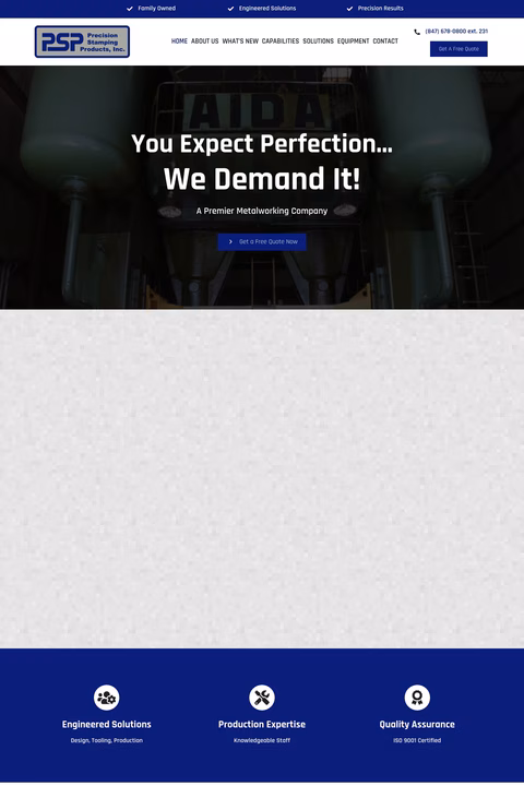 Precision-Stamping-Products Homepage 1440px