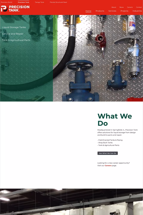 Precision-Tank Homepage 1440px