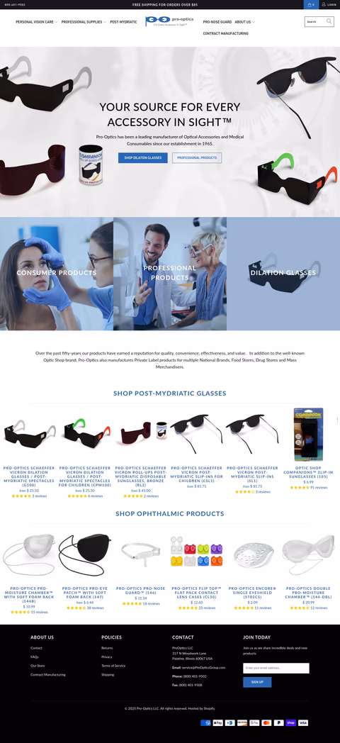 Pro-Optics-Inc Homepage 1440px