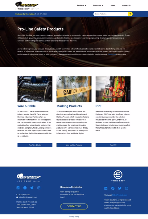 Pro-Line-Safety-Products Homepage 1440px