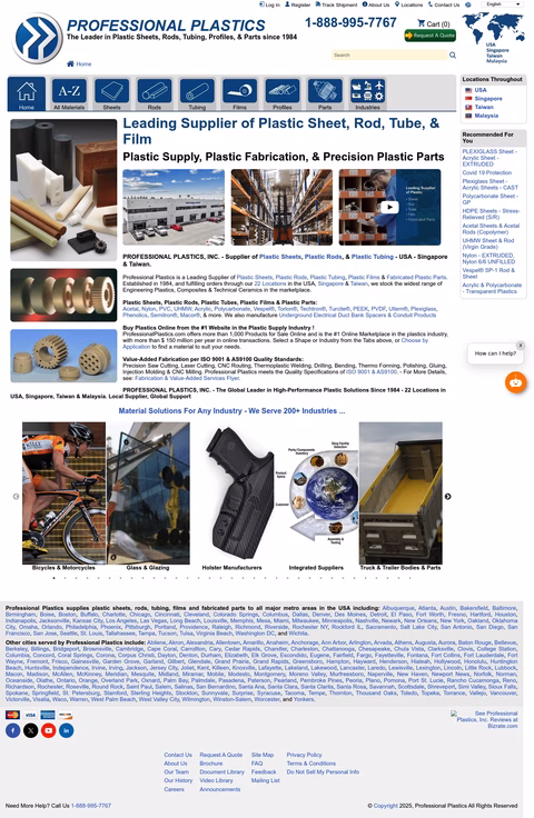 Professional-Plastics Homepage 1440px