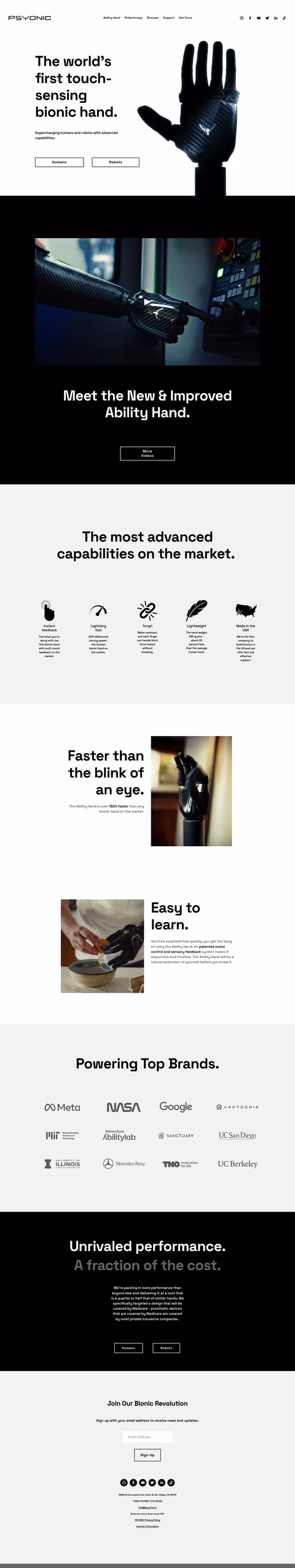 Psyonic Homepage 1440px