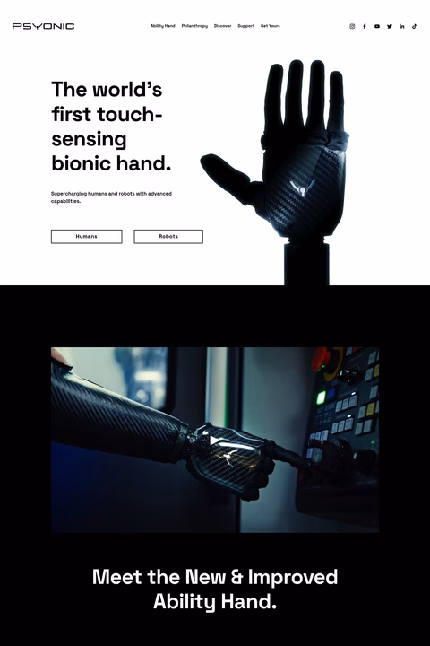 Psyonic Homepage 1440px